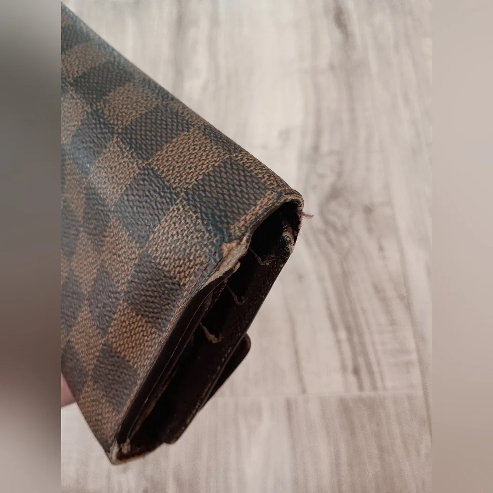 Checkered Brown and Black Wallet